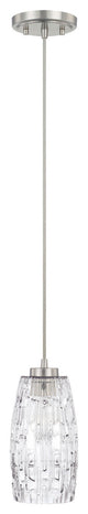 1 Light Pendant, Brushed Nickel