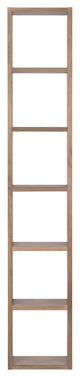 Modern Slim Modular Cube Shelving, Natural Walnut