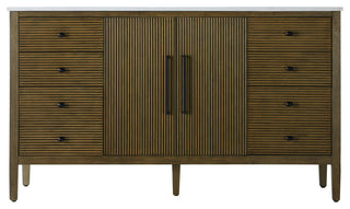 Home Living 60" Single Bathroom Vanity, Hazel Oak