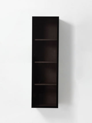 LUCE 13" Wall Mount Modern Bathroom Side Cabinet, Chestnut Oak/Matte Black