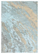 5"x8" Blue and Gray Abstract Impasto Area Rug