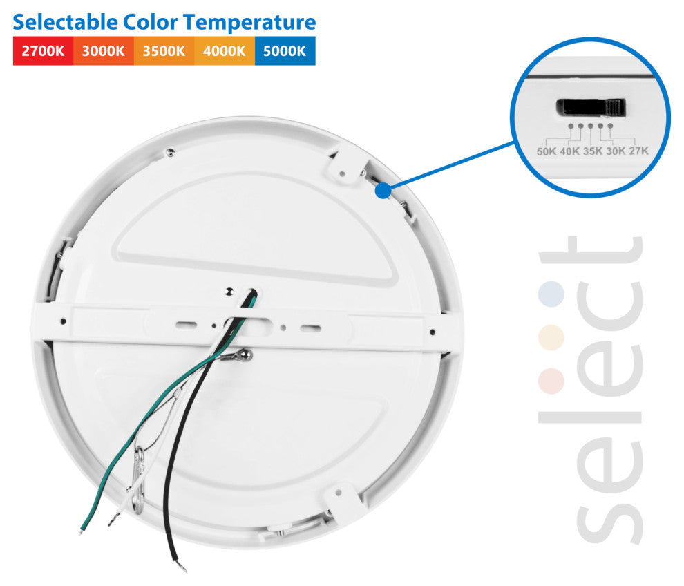 DSE 15" White Round Selectable LED Surface Mount Downlight