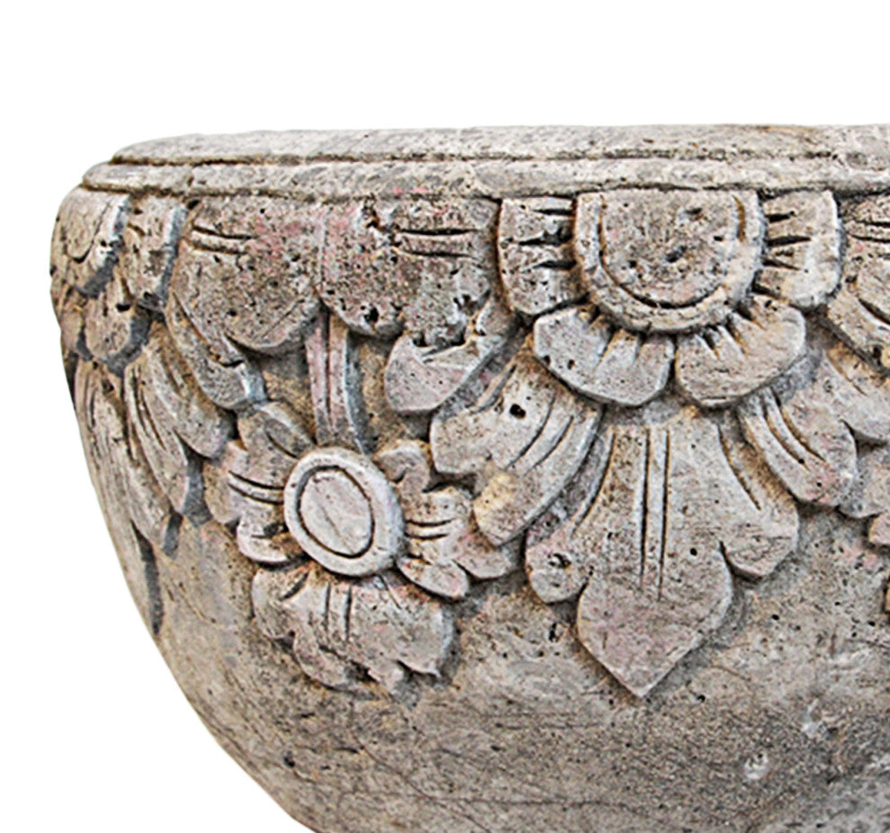 Stone Carved Planter Pot