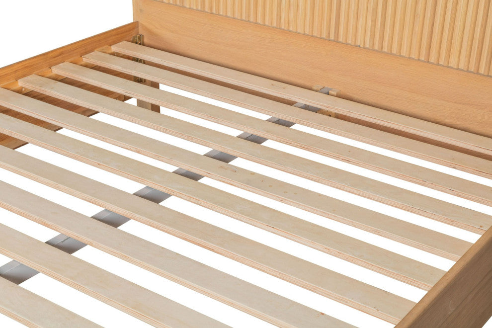 Modrest Winters Modern Natural Oak Bed, Queen