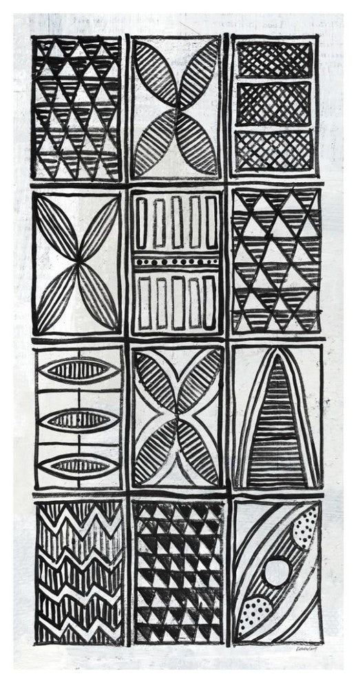 "Patterns of the Amazon V BW" Digital Paper Print by Kathrine Lovell, 38"x74"