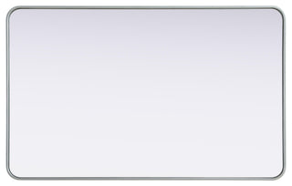 Home Living Contour Metal Rectangle Mirror 30x48, Silver