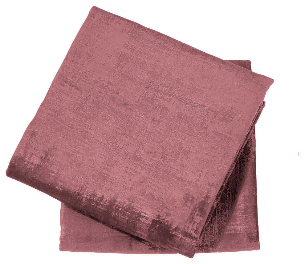 Velvet 2 Piece Euro Pillow Cover Set, Withered Rose, 2 Piece, 26"x26"
