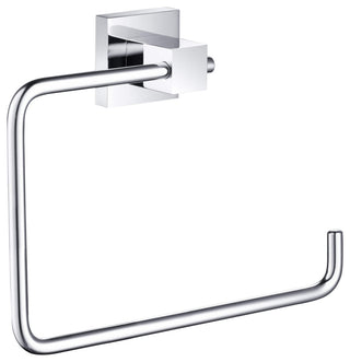 Cube Bathroom Towel Ring, Chrome
