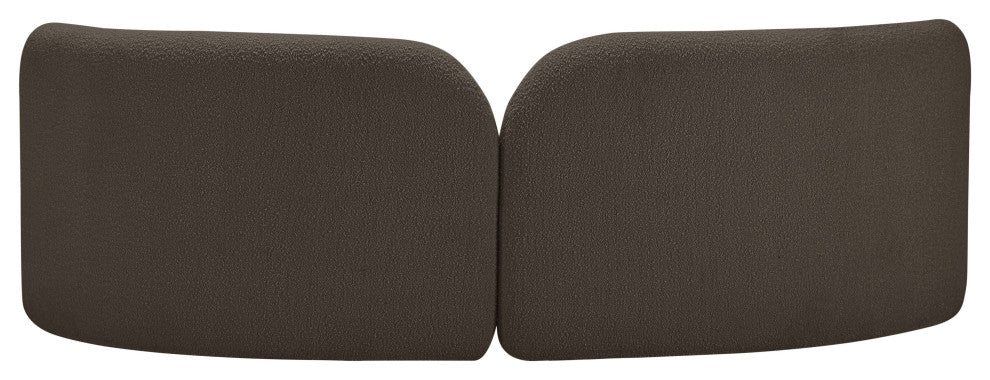Daphne Upholstered Chair/Loveseat/Sofa, Brown, Boucle Fabric, Sofa
