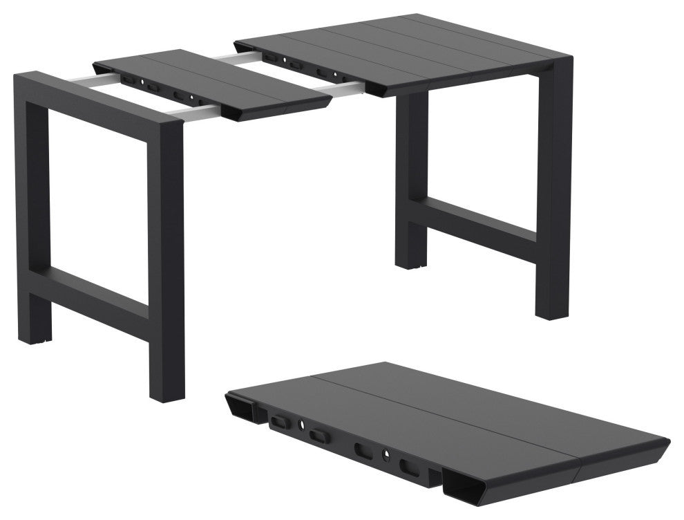 Vegas Marcel 5-Piece Bar Set With 39"-55" Extendable Black