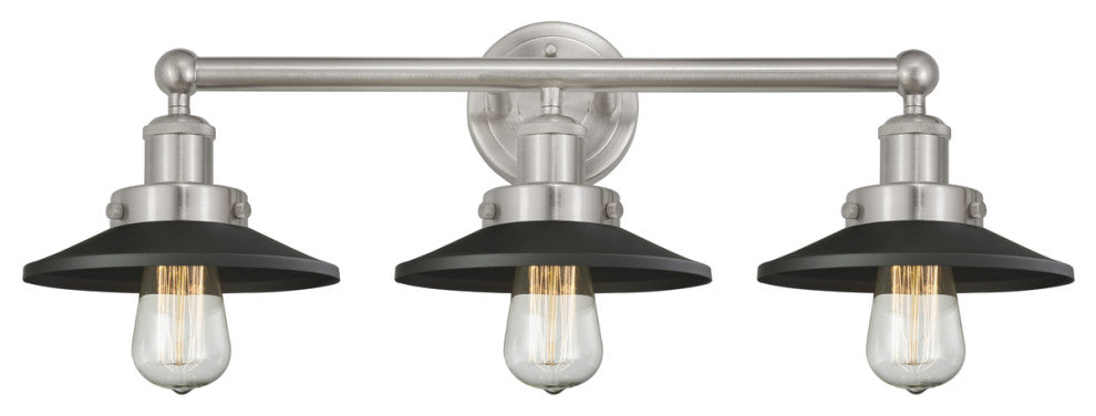 3-Light Bath Vanity-Light Brushed Satin Nickel