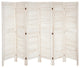 5 1/2' Tall Modern Venetian Room Divider, 6 Panels, White