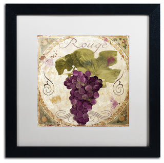 Color Bakery 'Tuscany Table Rouge' Art, Black Frame, White Matte, 16"x16"