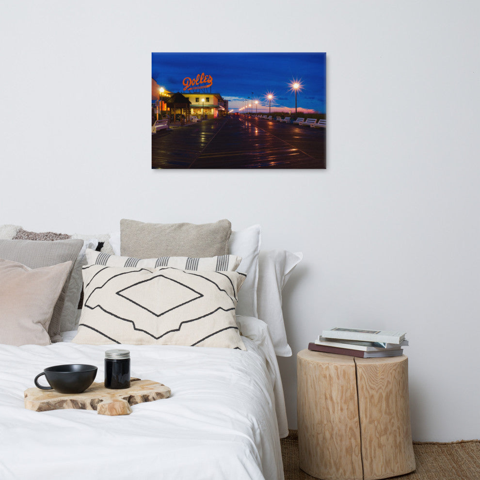 Early Morning at Dolles Night Photography Canvas Wall Art Print, 24" X 36"