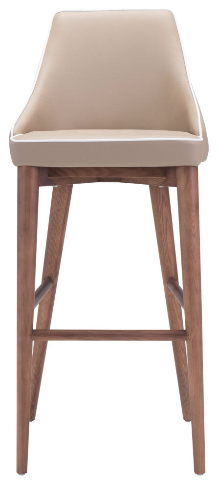Bar Stool Chair Barstool, Fabric, Wood, Beige, Brown, Bar Kitchen Cafe Bistro