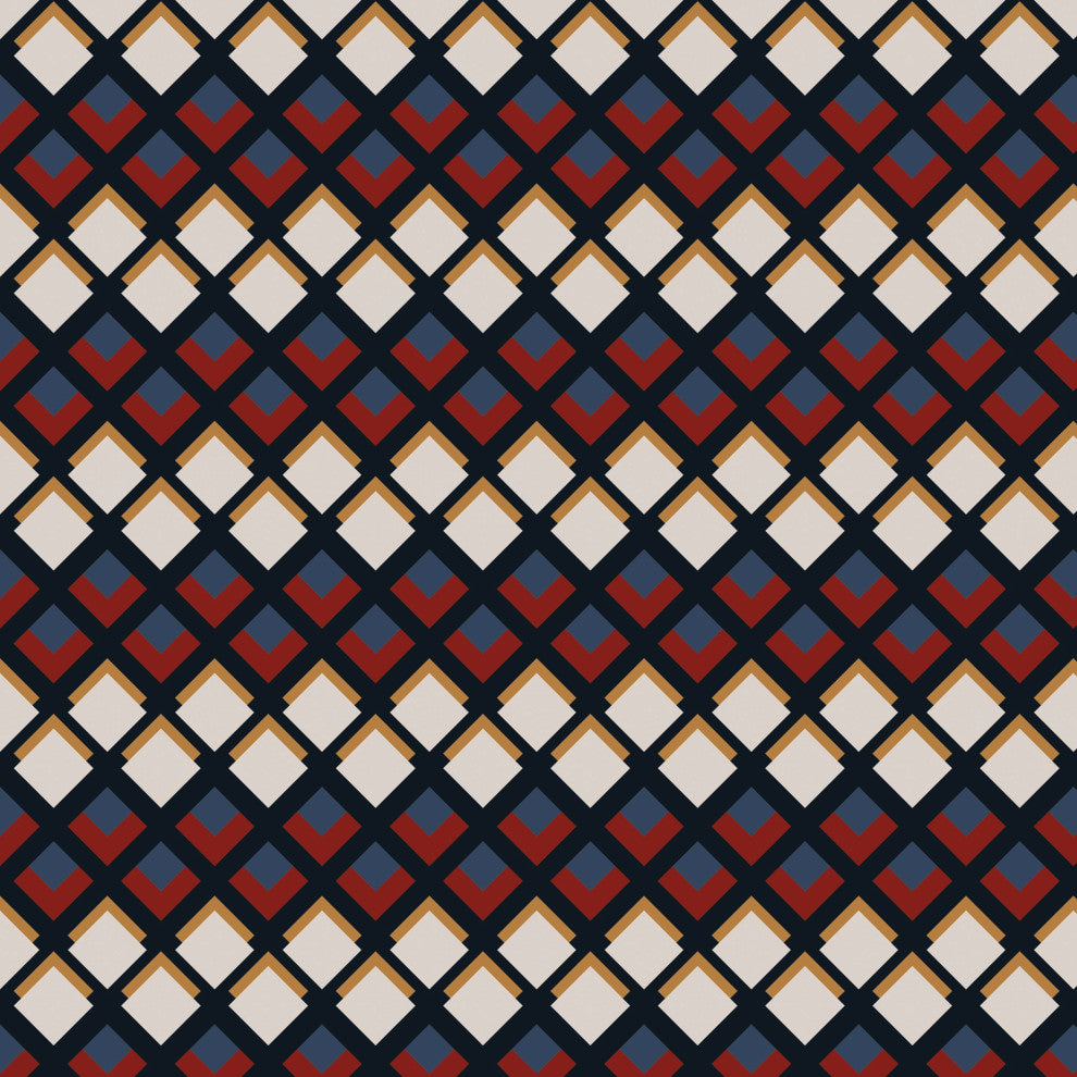 Ottoman, Deco Diamond Rust Gold