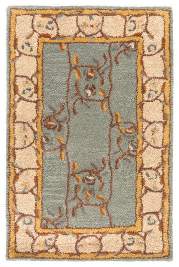 Surya Caesar CAE-1100 Traditional Area Rug, Sage, 4' Round