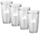 Kraftware Double Wall Tall Glasses, Sailboat, 22 oz, Set of 4