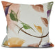 Windy, Floral Print Outdoor Pillow, Orange, 16"x16"