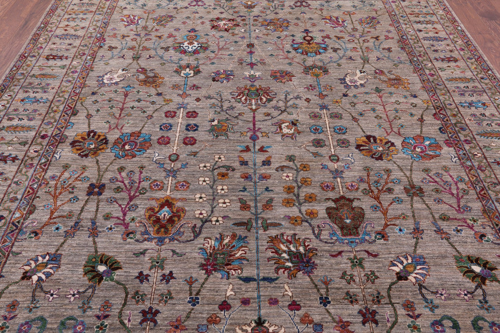 8' 0" X 10' 2" Persian Tabriz Hand-Knotted Wool Rug Q8180
