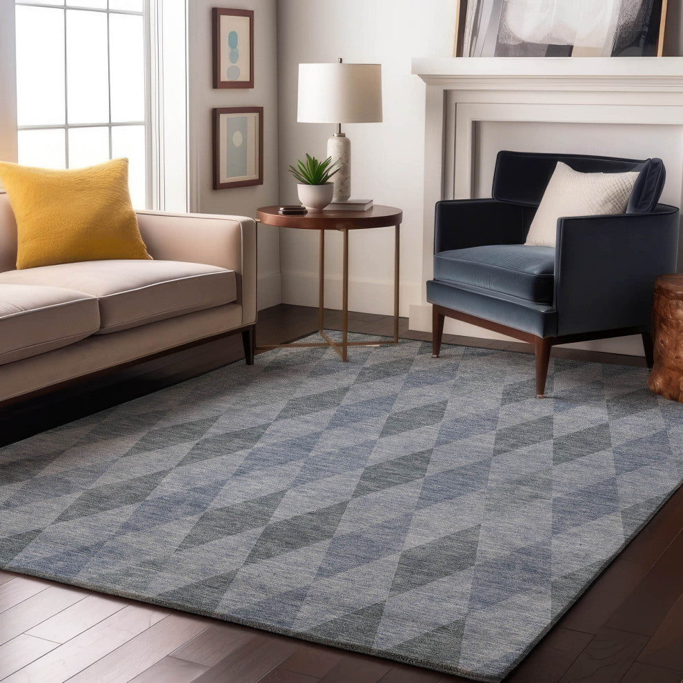 Premium Machine Washable Mayfield AMF561 Denim 8' x 10' Rug
