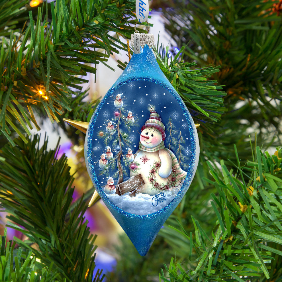 Old Fashion Christmas Drop Glass Ornament