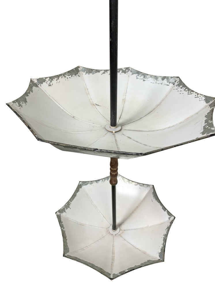 Metal Hanging Umbrella Planter Outdoor Garden Decor Patio Yard Art