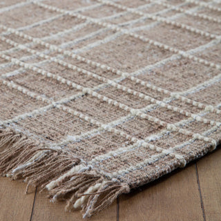 Okemah Jute and Ivory Wool Rug, 8'x10'