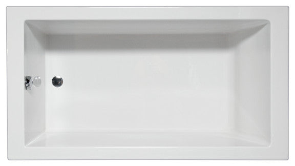 Malibu Venice Rectangle Whirlpool Bathtub 58x30x22 Biscuit