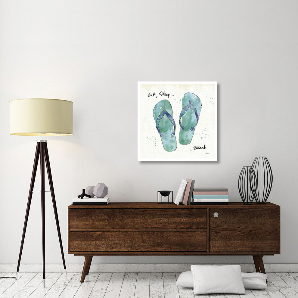 "Beach Divas VIII Aqua" Digital Paper Print by Anne Tavoletti, 32"x32"