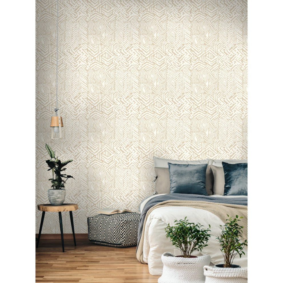 Neutral Tribal Print Wallpaper