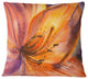 Orange Lily Flower Floral Throw Pillow, 16"x16"