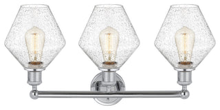Cindyrella 3-Light 26" Bath Vanity Light, Polished Chrome, Seedy Shade