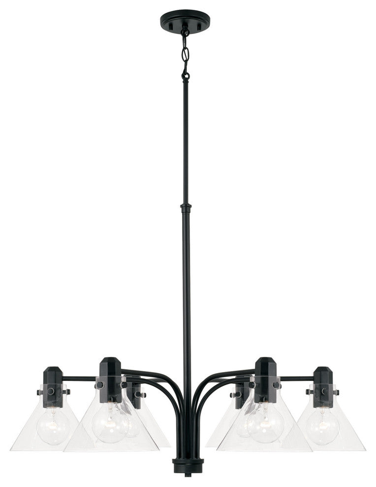 Capital Lighting 445861-528 Greer 6 Light 33"W Chandelier - Matte Black