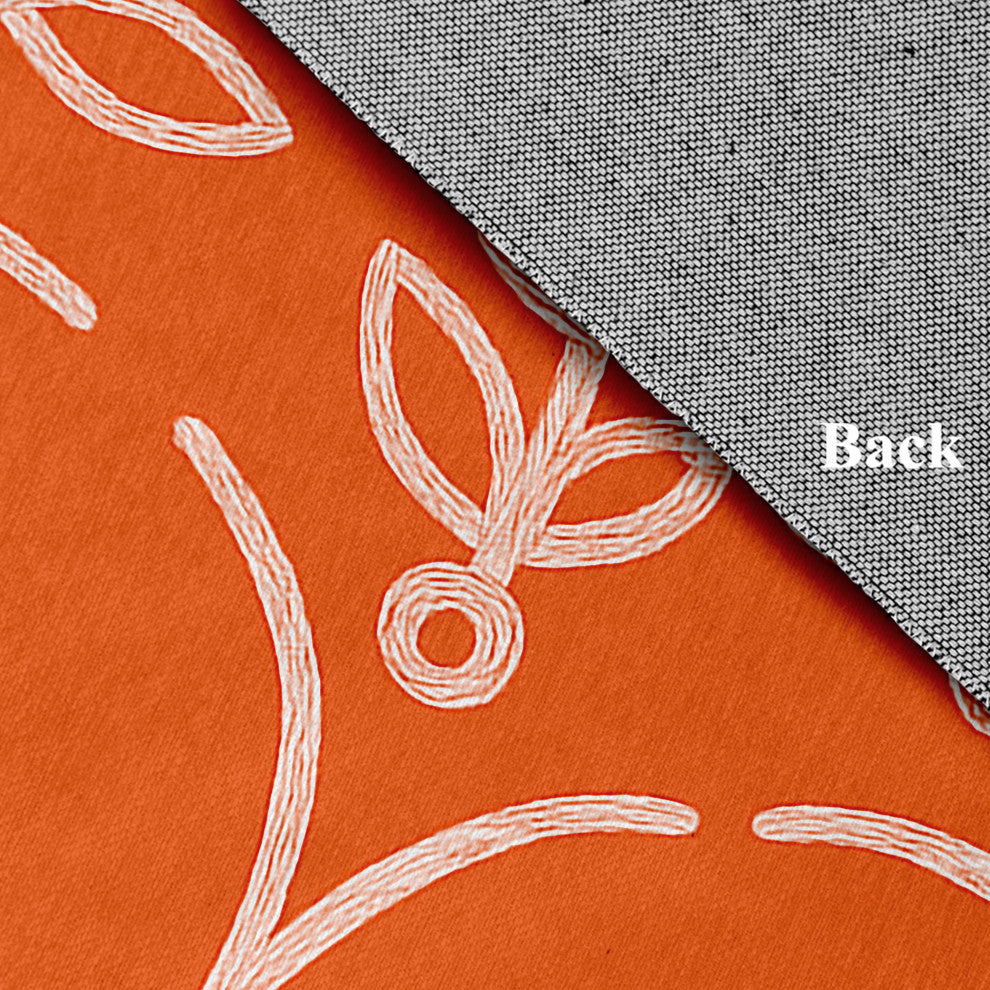 Web Art Halloween Design Chenille Area Rug, Orange, 4'x6'