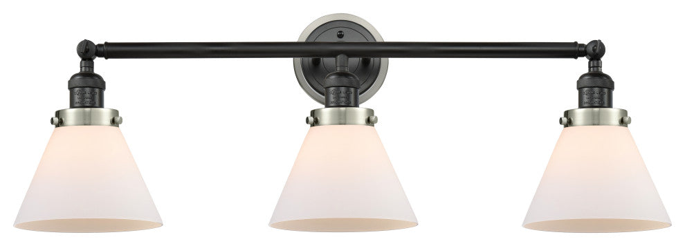 INNOVATIONS 205BK-BPSN-HRSN-G41 3-Light Bath Vanity Light Matte Black