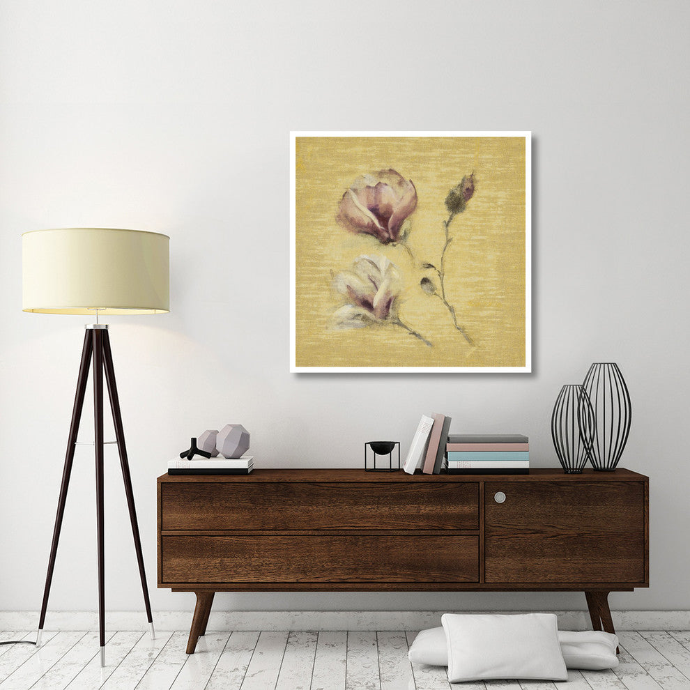"Magnolia Blossom on Gold" Digital Paper Print by Cheri Blum, 42"x42"