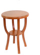 24 X 18 X 18 Bright Orange Country Cottage Style Wooden Stool