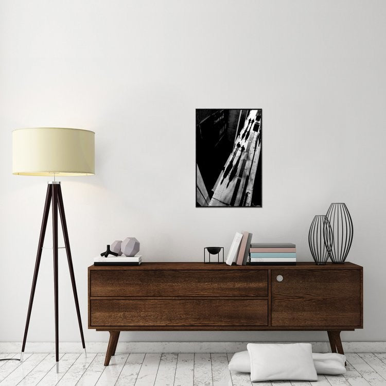 "Queen Street" Framed Canvas Giclee by Jian Wang, 21x31"