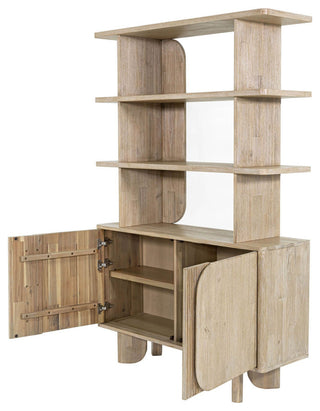 Haru Acacia Bookcase, Beige