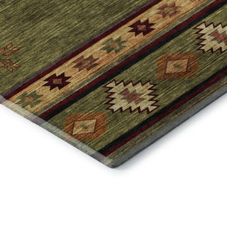 Addison Premium Washable Mayfield AMF179 Green 2'3" x 7'6" Runner Rug