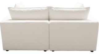 Ivy 2-Piece Modular Sofa in White Faux Shearling by Diamond Sofa