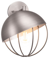 Neo 1-Light Wall Sconce, Brushed Nickel, Amber Antique LED Bulb