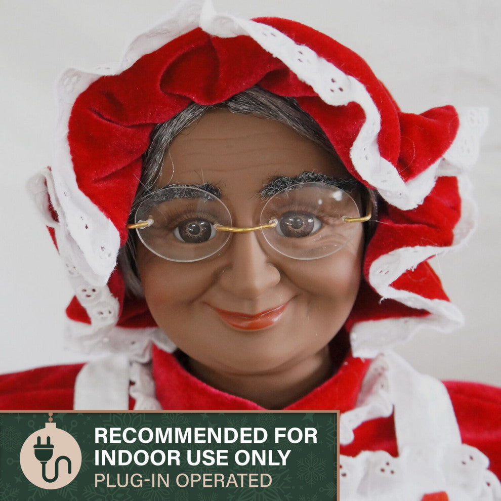 3' Music and Motion African American Mrs. Claus With Apron