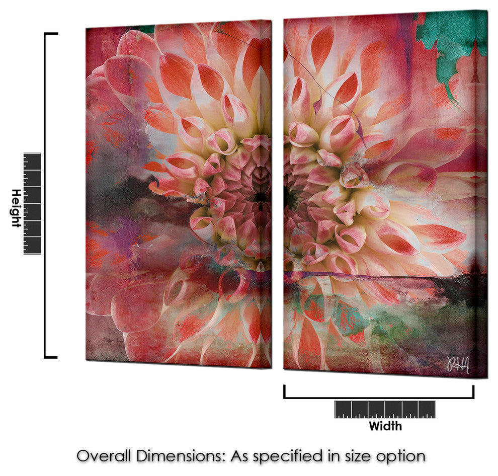Painted Petals XXIX Canvas Wall Art, 30"x30" 2-Panels