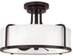 Quoizel CAV3121WT Four Light Fandelier, Western Bronze Finish