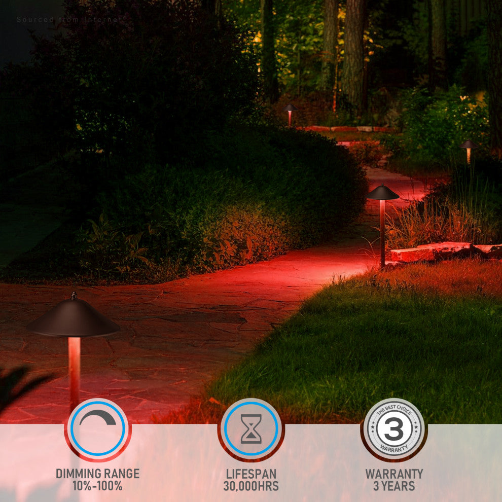 24 Pack Smart LED Landscape Light, Dimmable Low Voltage Pathway Light