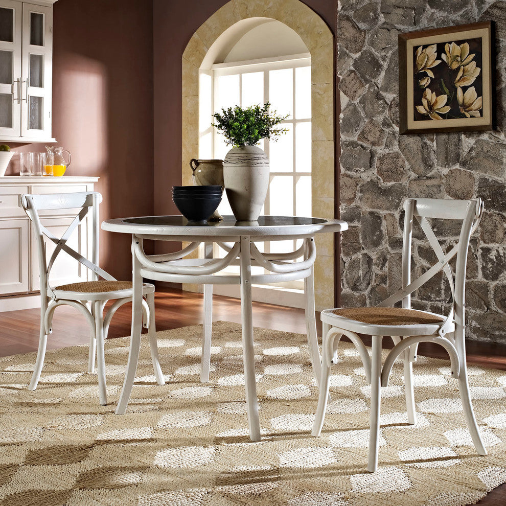 Modern Contemporary Kitchen Dining Side Chair Set of 2 White