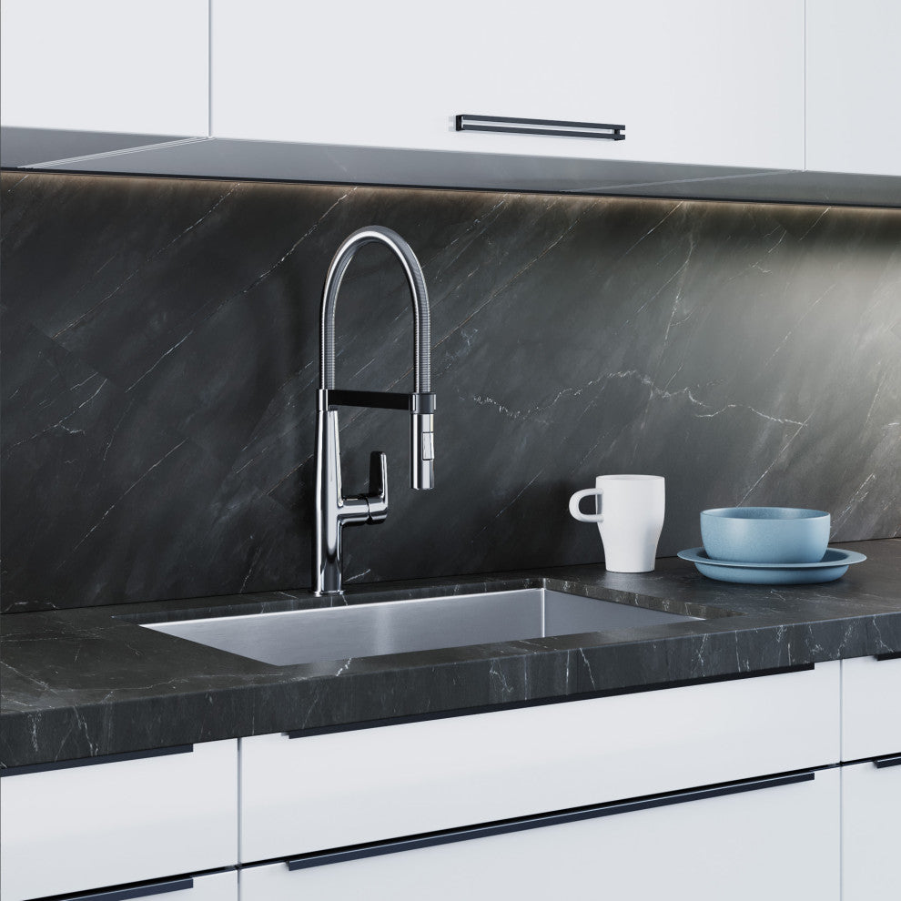 Dowell 8002/016 Series Single Handle Kitchen Faucet/Sprayer Chrome