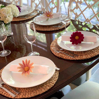 Felt Daisy Napkin Rings, Set of 6